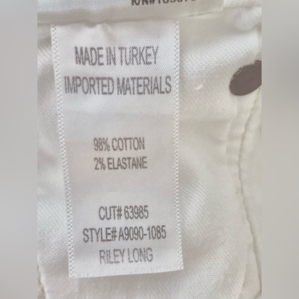 Agolde Riley Long High Rise Straight Leg Jeans With Raw Hem In Sour Cream Color - Picture 14 of 16